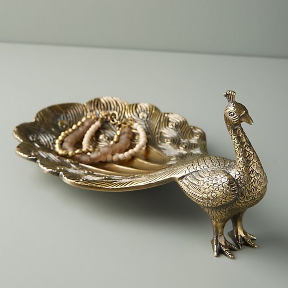Anthropologie Peacock Trinket Tray